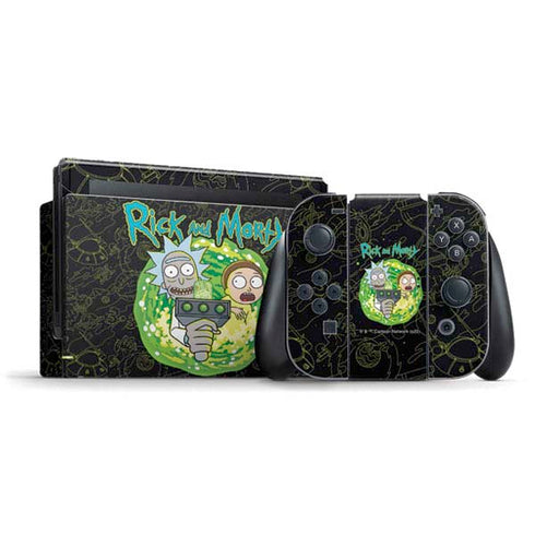 Adult Swim Rick and Morty Portal Travel Nintendo Skins